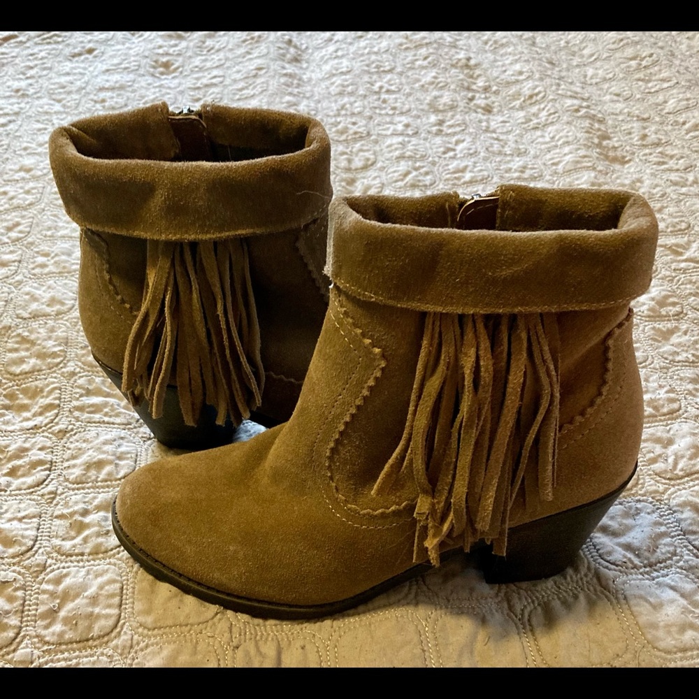 M.P.S suede fringed booties